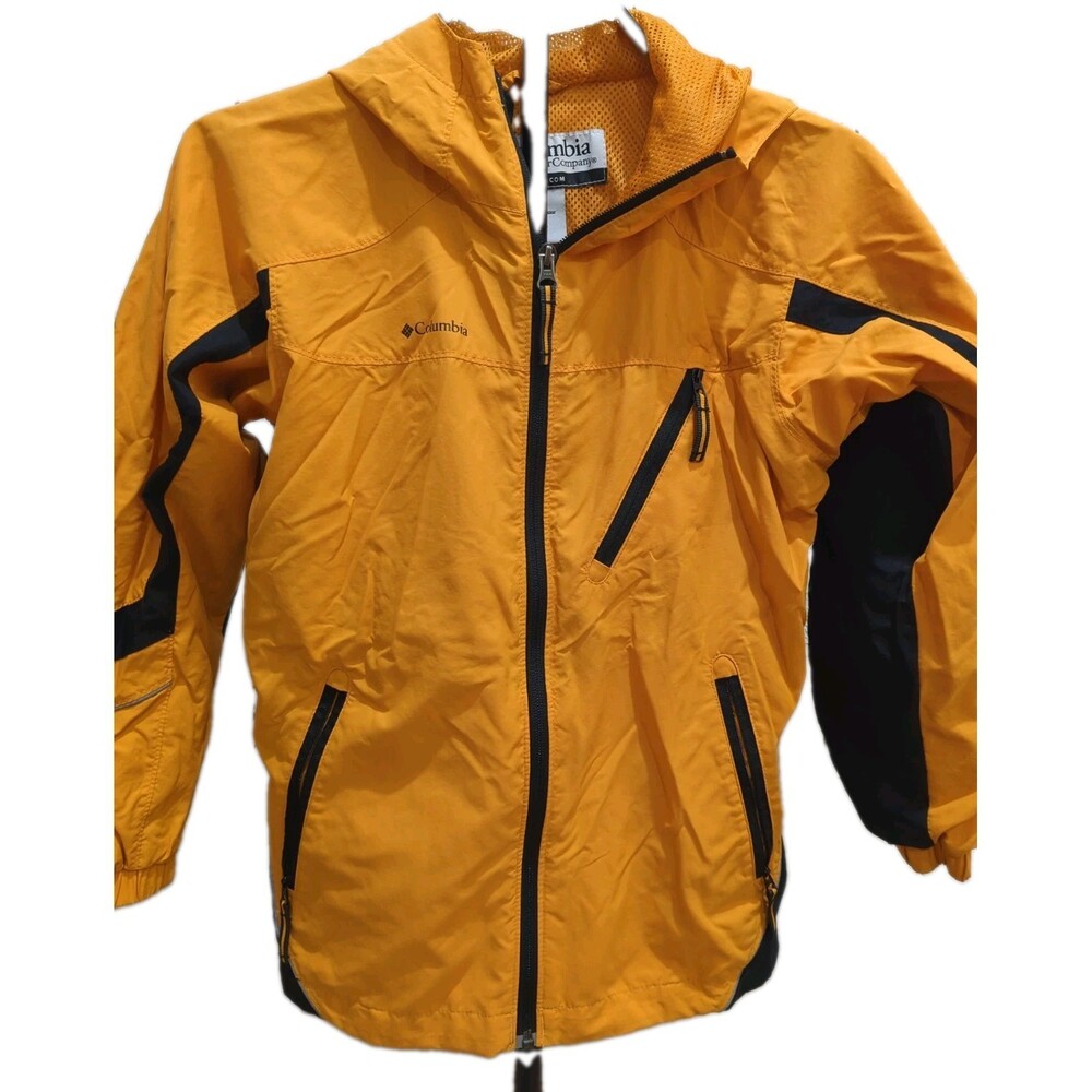 Columbia Orange Girls Hooded Windbreaker Size 10/12